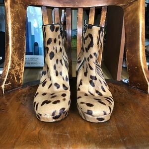 Madewell leopard booties, high-heels, barely worn